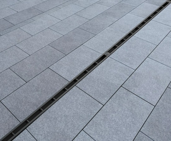 slot drain solution for flooding driveway