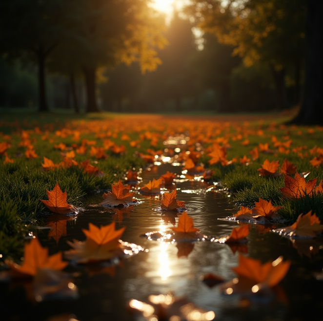 flooded garden in need of a french drain
